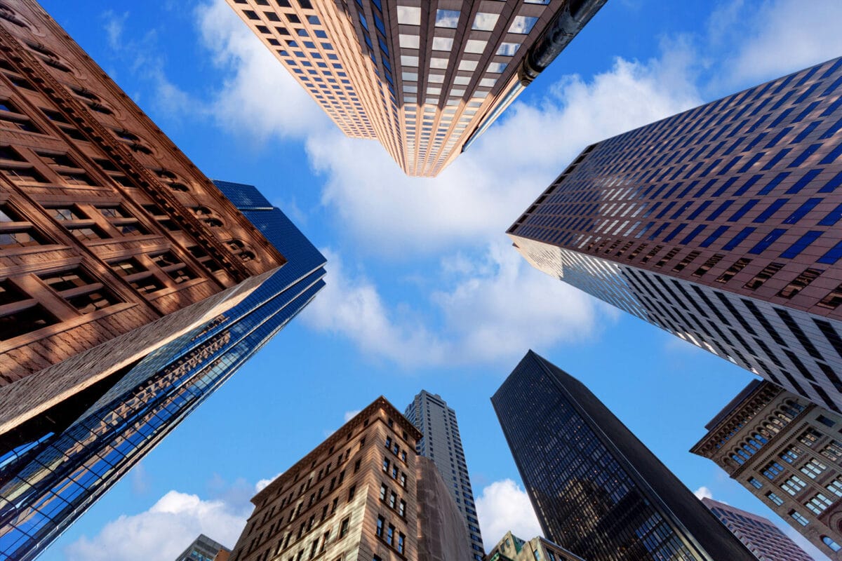 Low-Angle Shot of Office Buildings